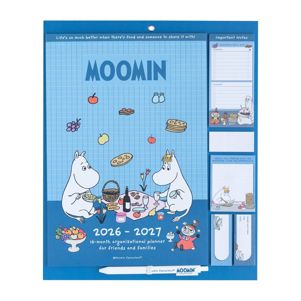 Grupo Erik Moomin - 2026/2027 With Magnet Planer/Organisator - Mehrfarben
